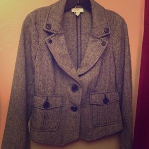 Ann Taylor Loft charcoal blazer
